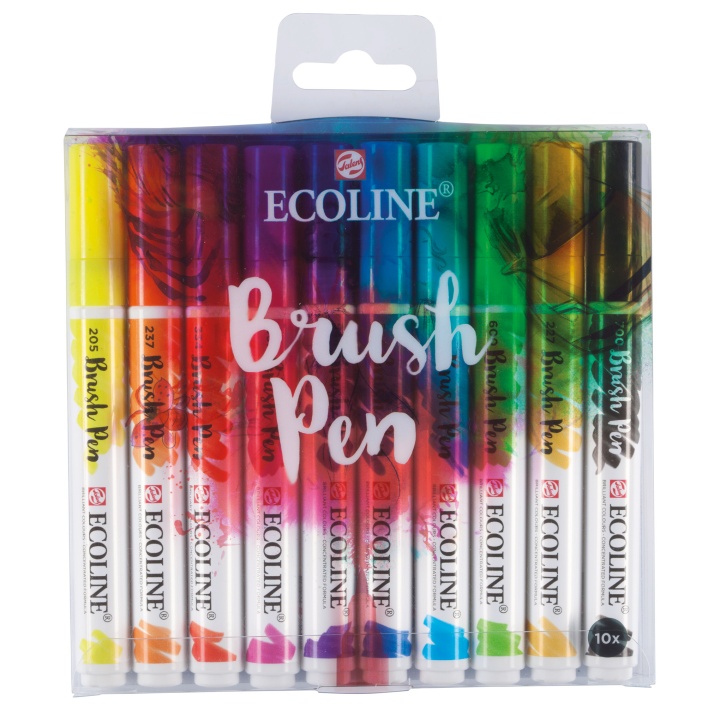 Brush Pen 10-setti ryhmässä Kynät / Taiteilijakynät / Sivellintussit @ Pen Store (103718)