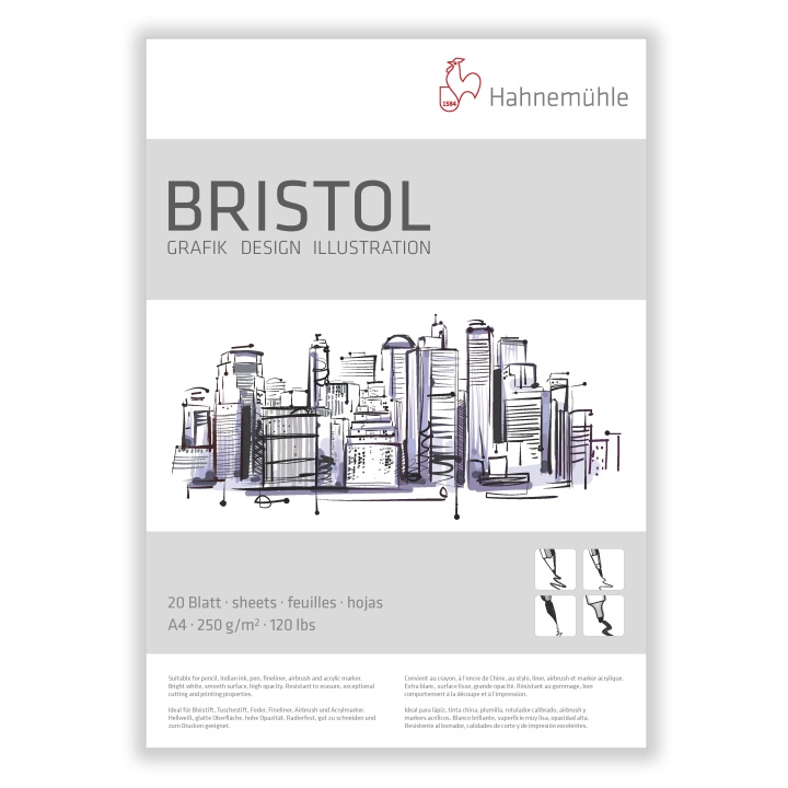 Bristol Paper A4 ryhmässä Paperit ja Lehtiöt / Taiteilijalehtiöt / Luonnos- ja piirustuslehtiöt @ Pen Store (106118)