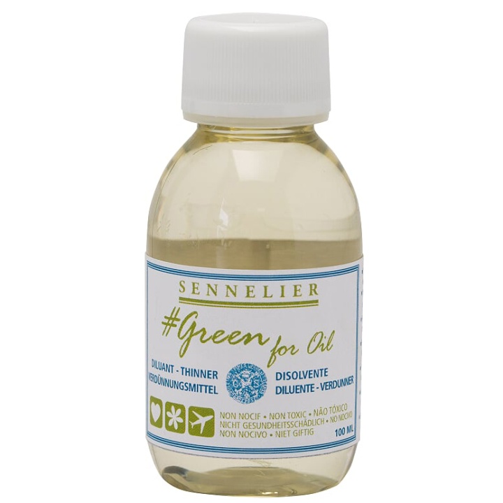 Green For Oil Thinner 100 ml ryhmässä Taiteilijatarvikkeet / Maalausnesteet ja lakat / Maalinesteet öljyväreille @ Pen Store (107518)