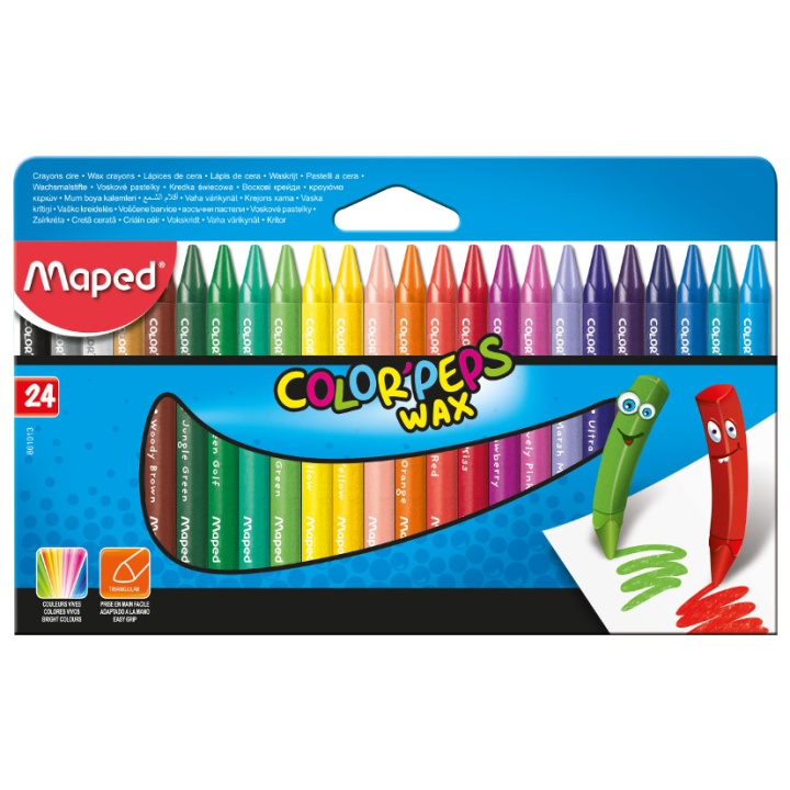 Color Peps Vahaliidut 24-setti (3 vuota+) ryhmässä Kids / Lastenkynät / Lasten liidut @ Pen Store (108773)