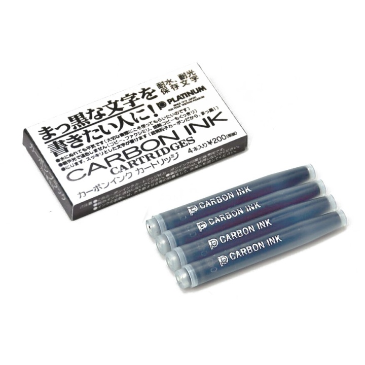 Carbon Ink Täytekynäpatruunat 4 kpl ryhmässä Kynät / Kynätarvikkeet / Täytepakkaukset @ Pen Store (109788)