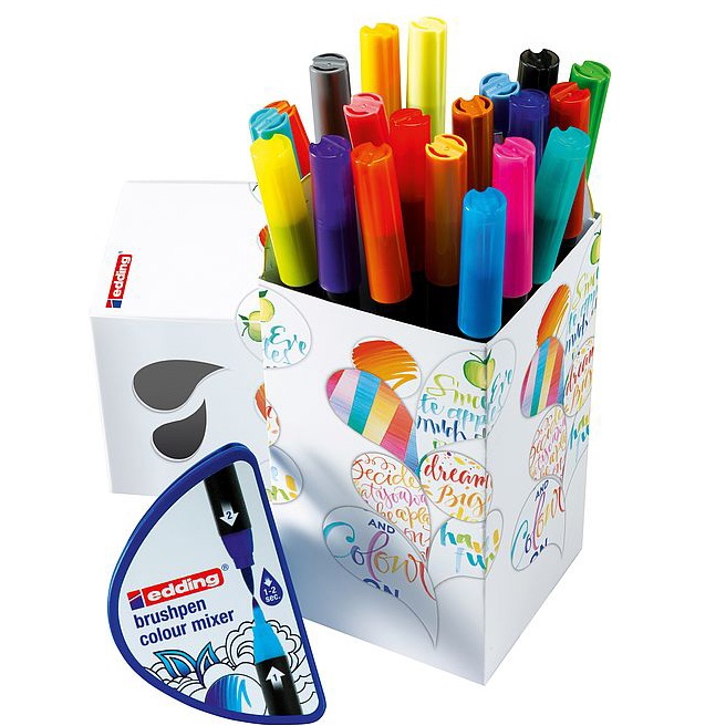 Colour Happy Basic Box 20+1 ryhmässä Kynät / Taiteilijakynät / Tussit @ Pen Store (110374)