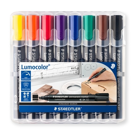 8-pack Lumocolor permanent 2 mm ryhmässä Kynät / Toimisto ja merkkaus / Merkkauskynät @ Pen Store (111006)