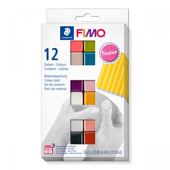FIMO Soft Muovailusavi 12 x 25 g Fashion colours ryhmässä Askartelu ja Harrastus / Askartelu / Muovailusavi @ Pen Store (126653)