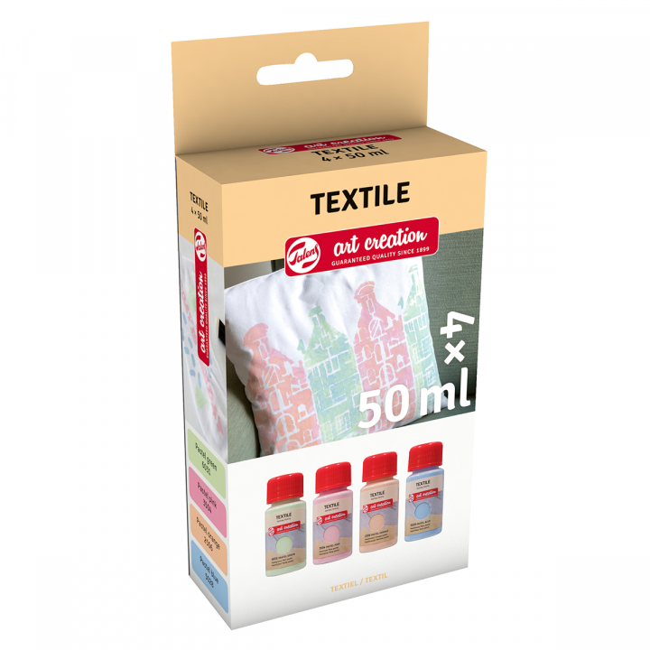Tekstiilivärit Setti 4 x 50 ml Pastel ryhmässä Askartelu ja Harrastus / Värit / Kangasvärit ja -kynät @ Pen Store (127584)