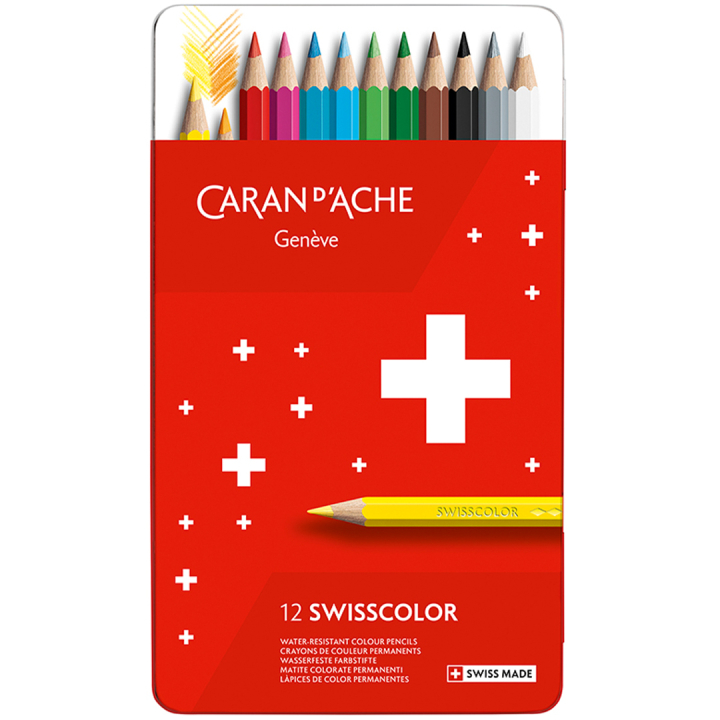 Swisscolor Värikynät 12-setti ryhmässä Kynät / Taiteilijakynät / Värikynät @ Pen Store (128911)