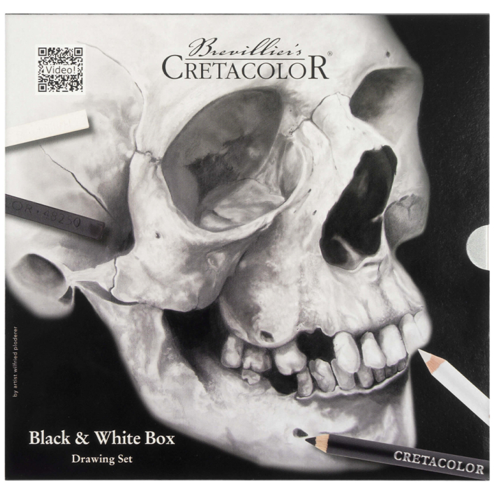 Black & White Box Piirustussarja Peltirasia 25 kpl ryhmässä Taiteilijatarvikkeet / Liidut ja lyijyt / Grafiitti ja lyijyt @ Pen Store (130583)