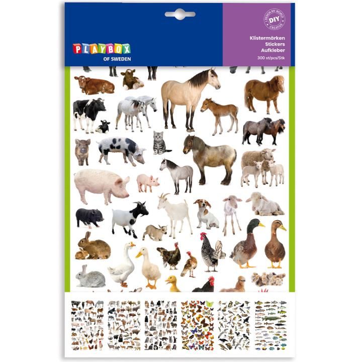 Stickers eläin 6 arkki ryhmässä Kids / Hauskaa oppimista / Stickers @ Pen Store (131304)