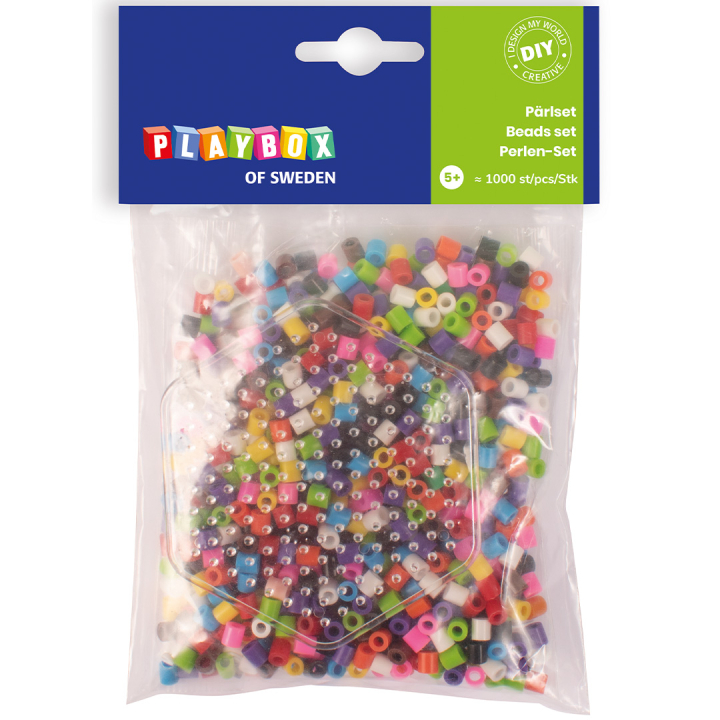 Putkihelmet Hexagon 1000 kpl Mix ryhmässä Kids / Hauskaa oppimista / Helmet ja helmialustat @ Pen Store (131312)