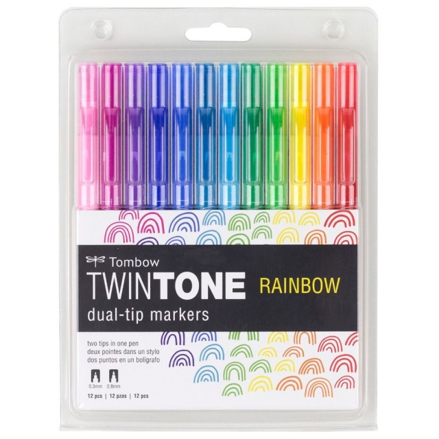 TwinTone Marker Rainbow 12-setti