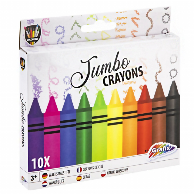 Jumbo Crayons 10-setti