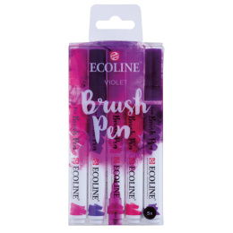 Brush Pen Violetti 5-setti ryhmässä Kynät / Taiteilijakynät / Sivellintussit @ Pen Store (103716)