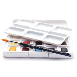Pocket Box Akvarelliväri 12-setti ryhmässä Taiteilijatarvikkeet / Taiteilijavärit / Akvarellivärit @ Pen Store (104062)