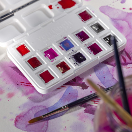 Pocket Box Akvarellivärit Pinkki & Violetti 12-setti ryhmässä Taiteilijatarvikkeet / Taiteilijavärit / Akvarellivärit @ Pen Store (104066)