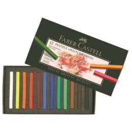 Pastel crayon Polychromos 12-set ryhmässä Taiteilijatarvikkeet / Liidut ja lyijyt / Pastelliliidut @ Pen Store (105088)