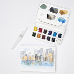 Cotman Akvarelliisetti Water Brush Pen 12 ½ - Kuppia ryhmässä Taiteilijatarvikkeet / Taiteilijavärit / Akvarellivärit @ Pen Store (107245)
