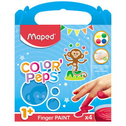 Color Peps Sormiväri 4-setti 80 g (1 vuota+) ryhmässä Kids / Lasten askartelu ja värit / Sormivärit @ Pen Store (108764)