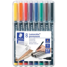 8 kpl Lumocolor permanent Superfine ryhmässä Kynät / Toimisto ja merkkaus / Merkkauskynät @ Pen Store (111072)