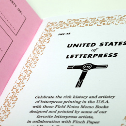 United States of Letterpress A 3-Pack ryhmässä Paperit ja Lehtiöt / Kirjoitus ja muistiinpanot / Vihkot ja lehtiöt @ Pen Store (125129)