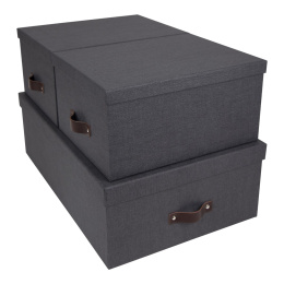 Inge Storage Box set of 3 Musta ryhmässä Askartelu ja Harrastus / Järjestää / Laatikko @ Pen Store (127312)