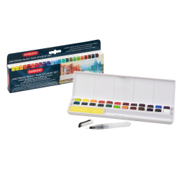 Inktense Paint Pan Set Studio 24 puolikuppia  ryhmässä Taiteilijatarvikkeet / Taiteilijavärit / Akvarellivärit @ Pen Store (129546)