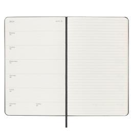12M Weekly Notebook Hardcover Large Black ryhmässä Paperit ja Lehtiöt / Kalenterit / 12 kk kalenterit @ Pen Store (130170)
