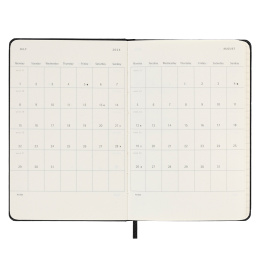 12M Weekly Planner Horizontal Hardcover Pocket Black ryhmässä Paperit ja Lehtiöt / Kalenterit / 12 kk kalenterit @ Pen Store (130174)